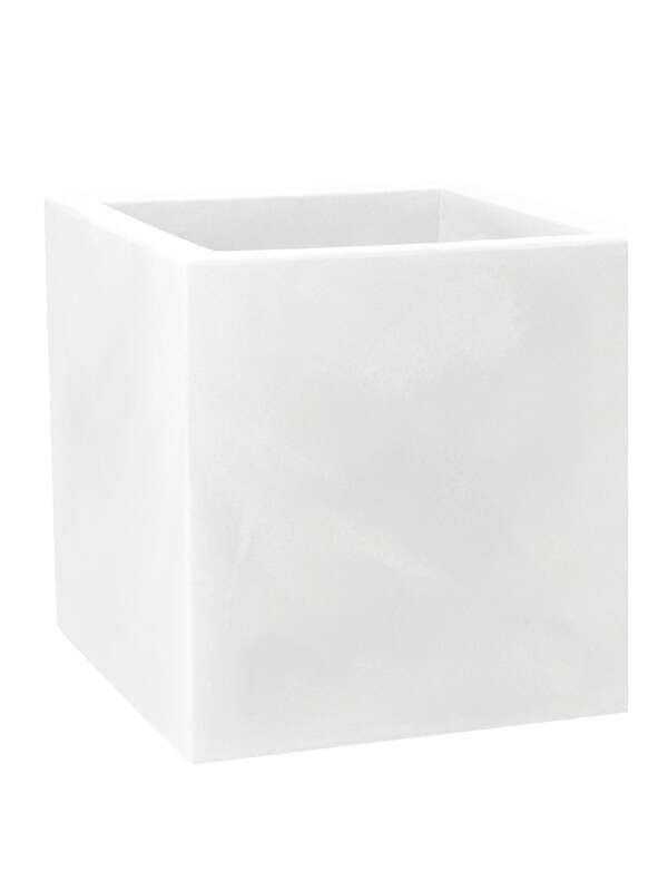 Vaso cubo resina modus 40 bianco